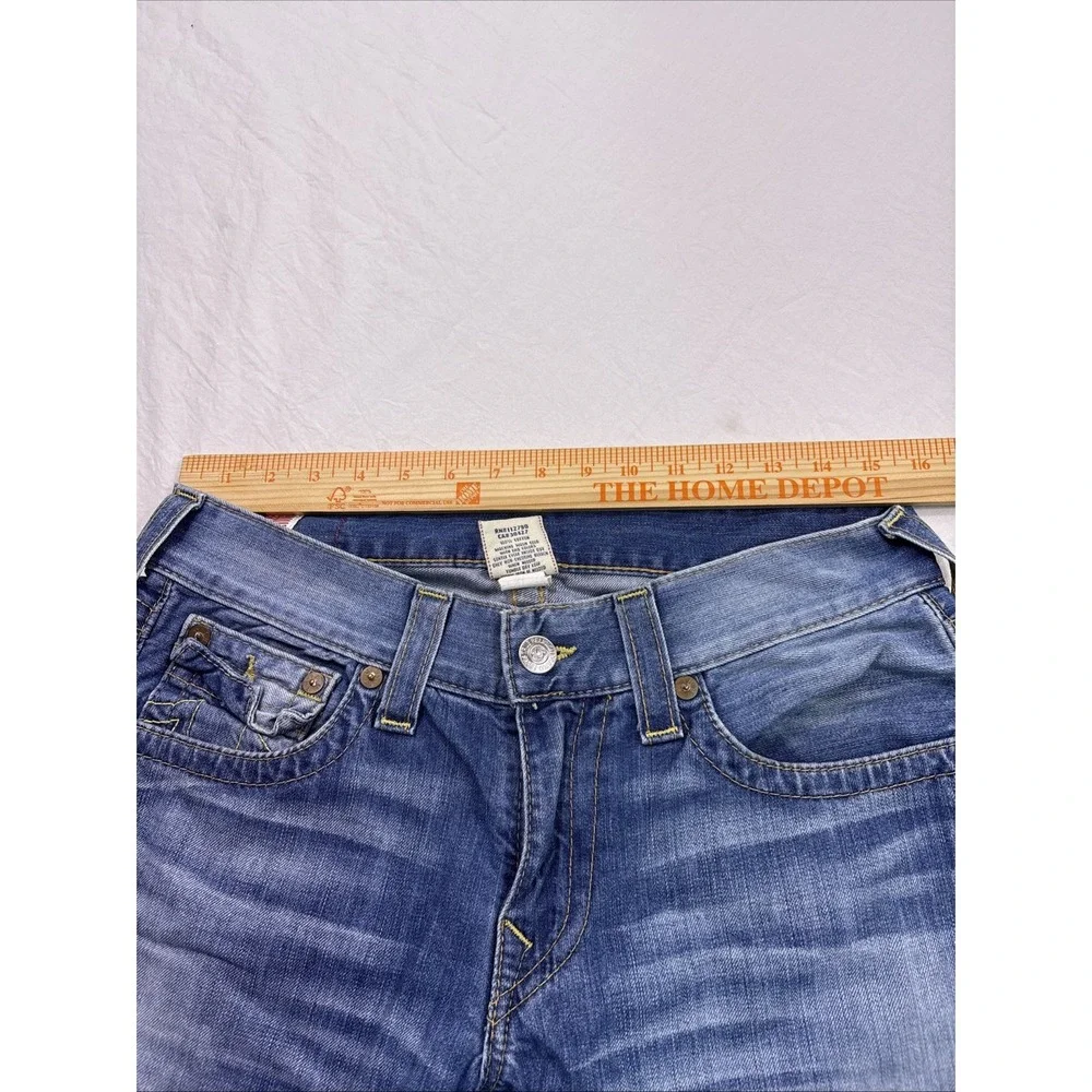 True Religion JEANS Men's 31 SNAP Billy Flap Relaxed Bootcut  WHISKERING